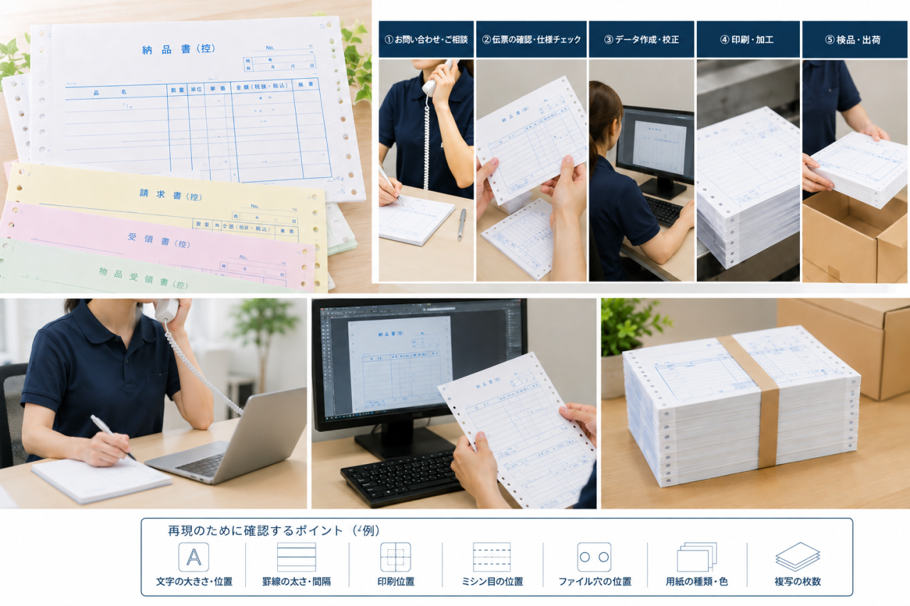 「今使っている伝票を、そのまま作ってほしい」そんなご依頼にも応えています！